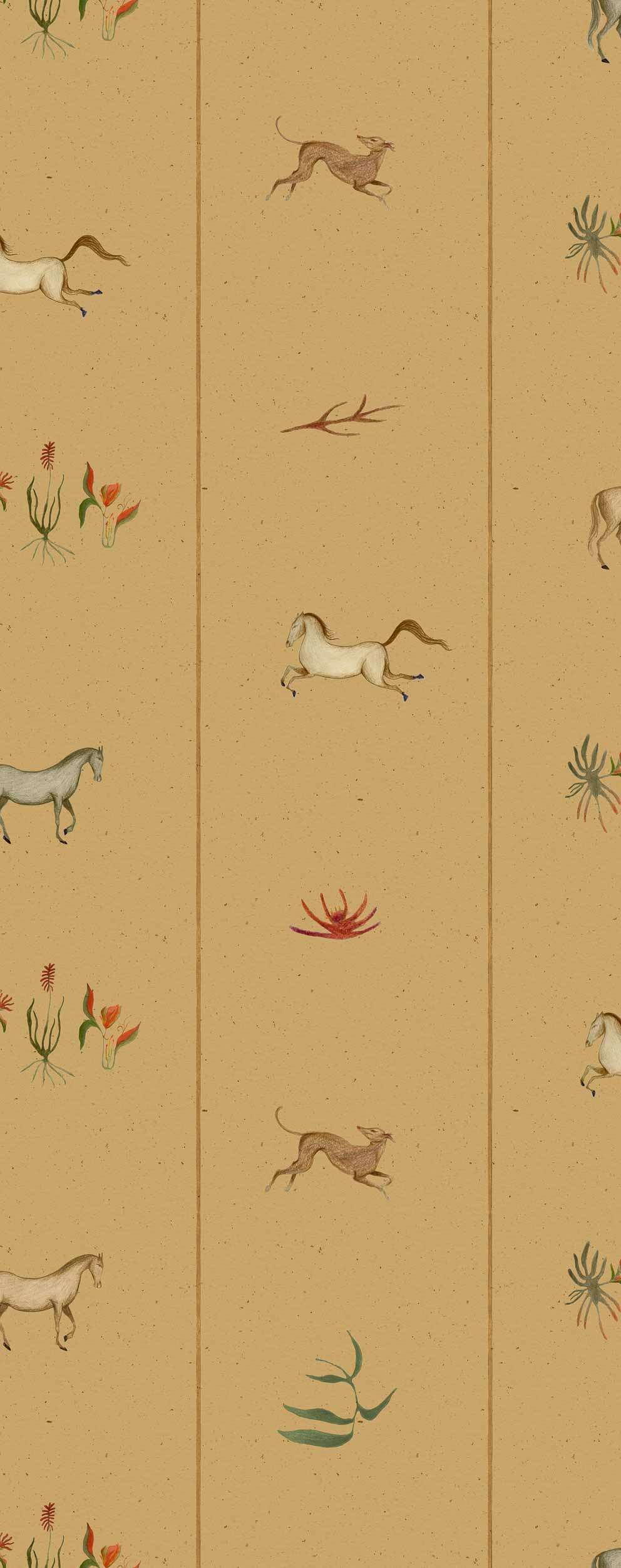 Coordonné behang Bike ride Curry A00908