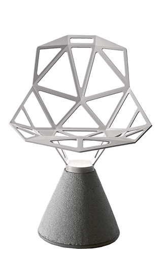 Magis One chair concrete base outdoor