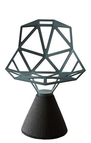 Magis One chair concrete base outdoor
