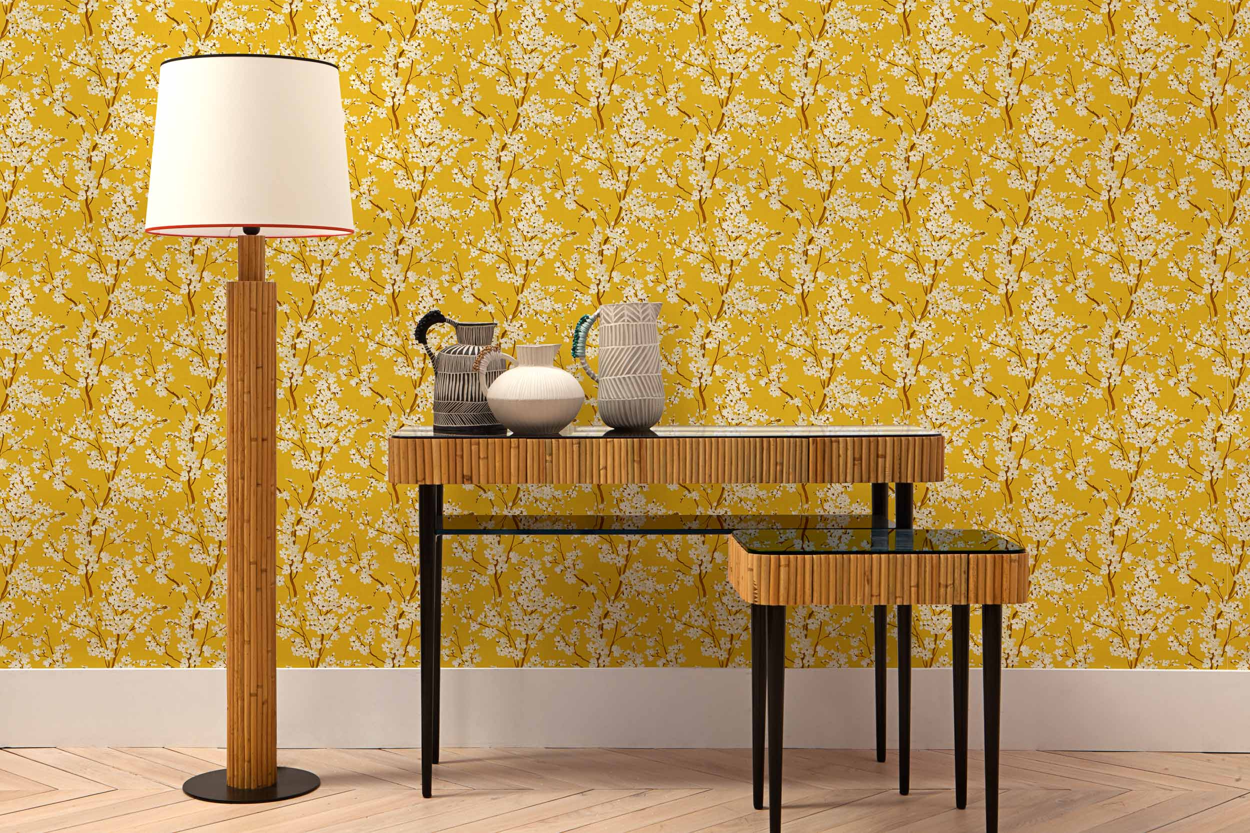 Coordonné behang Cherry Blossom Amber B00126