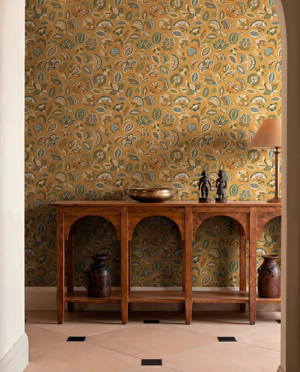Coordonné behang Chintz Curry D00404
