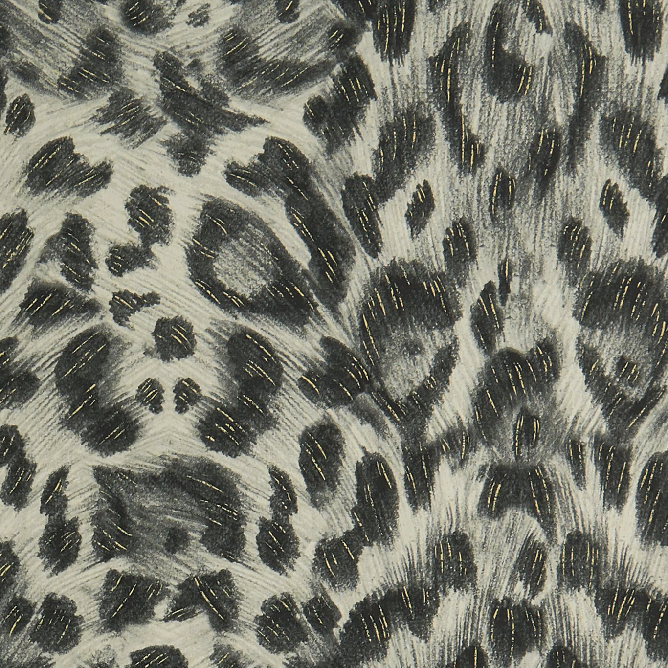 Clarke & Clarke behang Felis Charcoal/Gold W0115/02