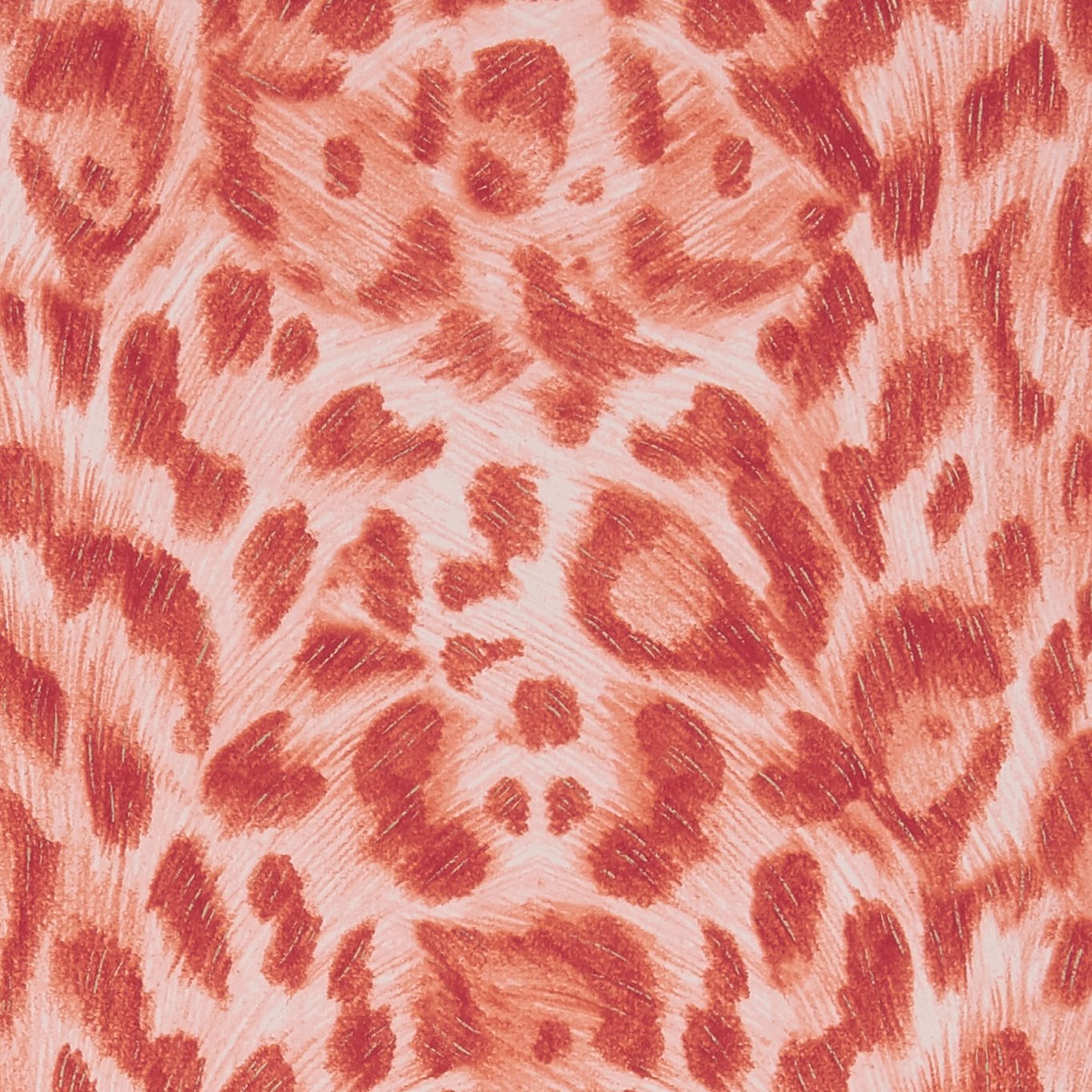 Clarke & Clarke behang Felis Red/Rose Gold W0115/08