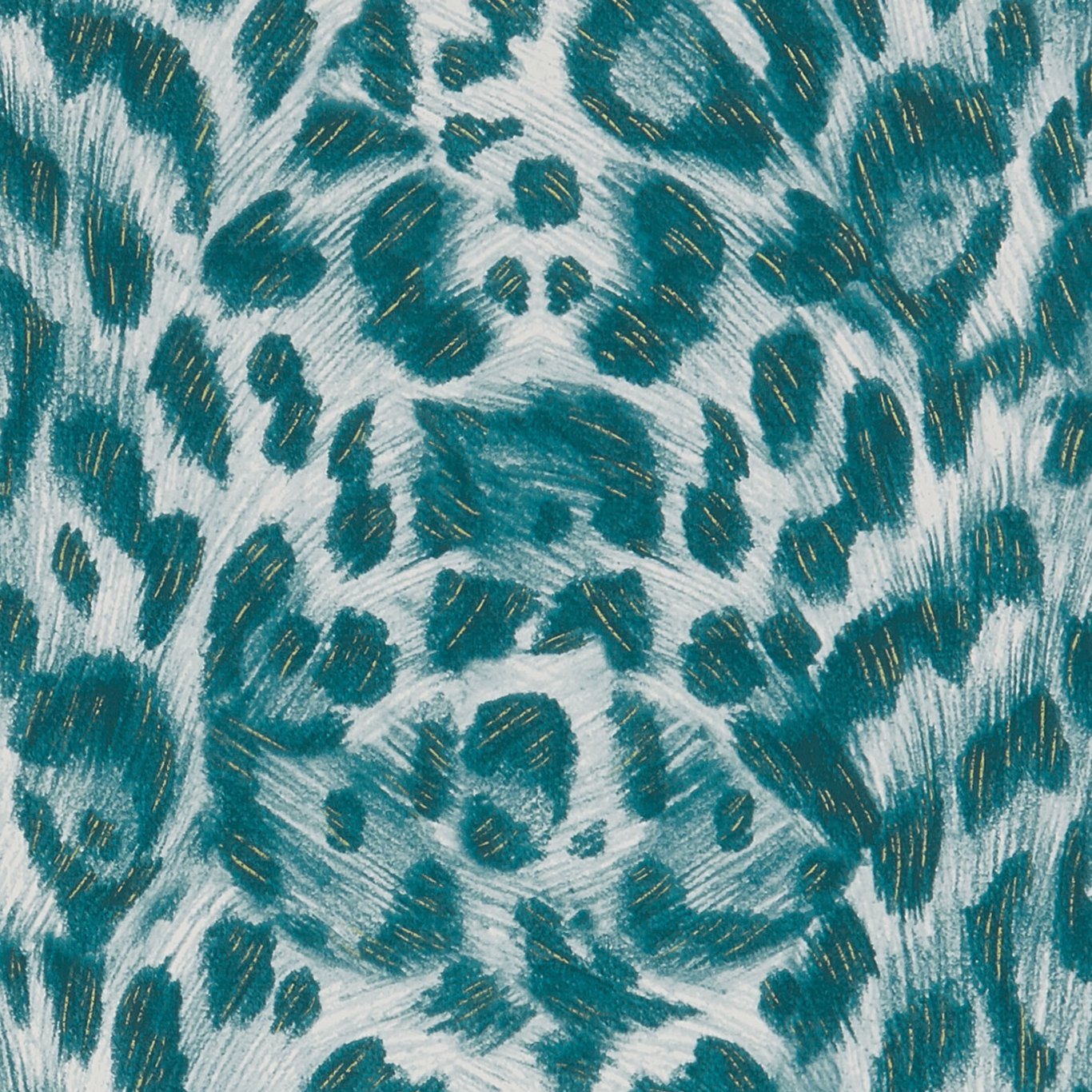 Clarke & Clarke behang Felis Teal/Lime W0115/10