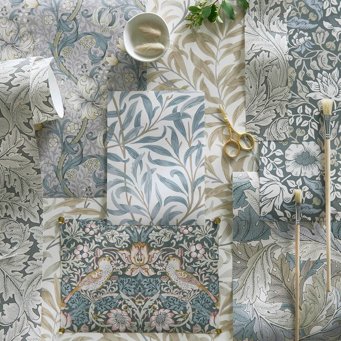 Clarke & Clarke behang Willow Boughs Linen W0172/03