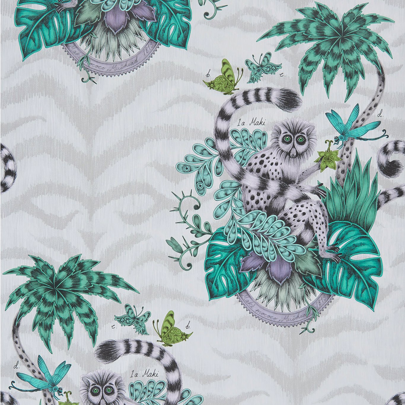 Clarke & Clarke behang Lemur Jungle W0103/01