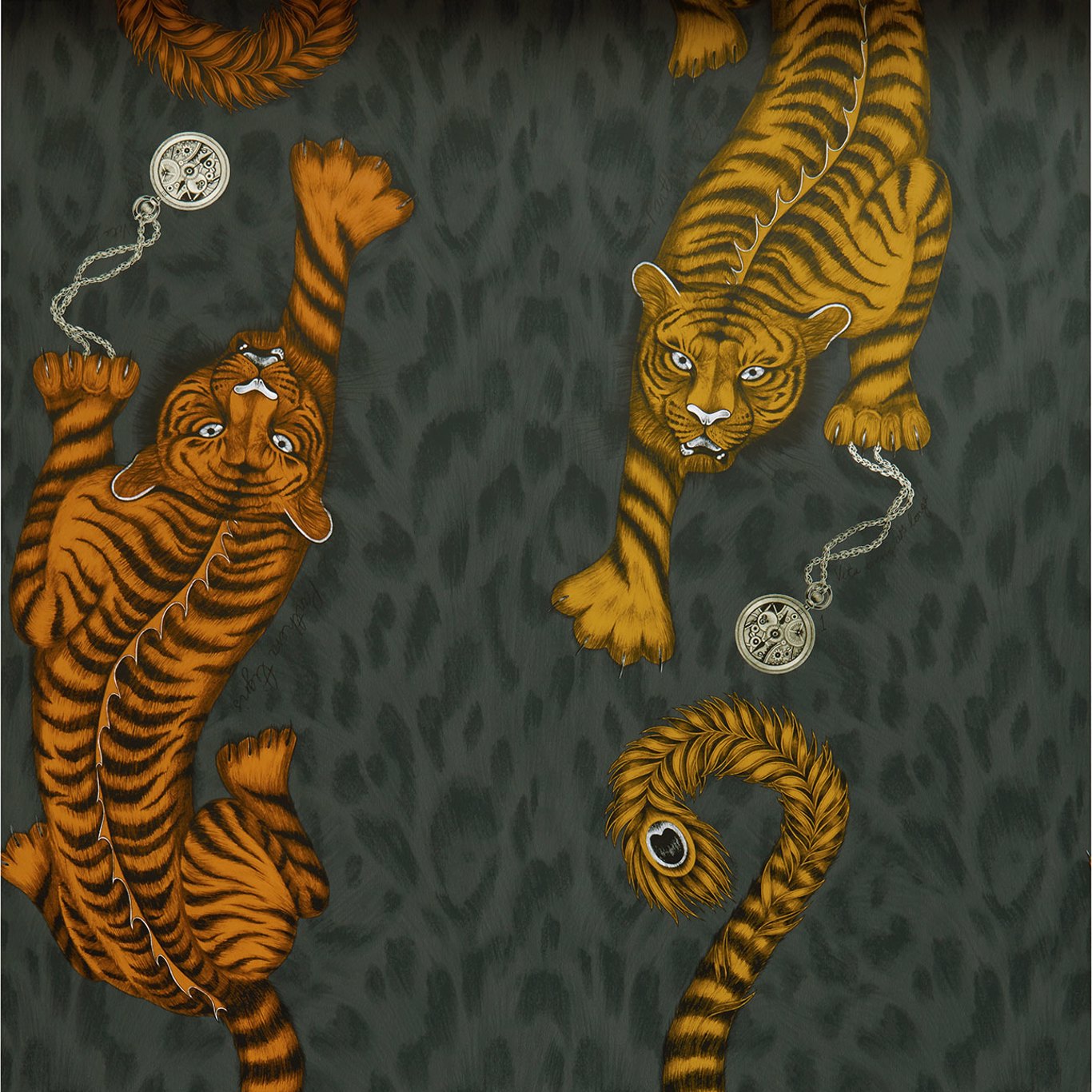 Clarke & Clarke behang Tigris Flame W0105/01