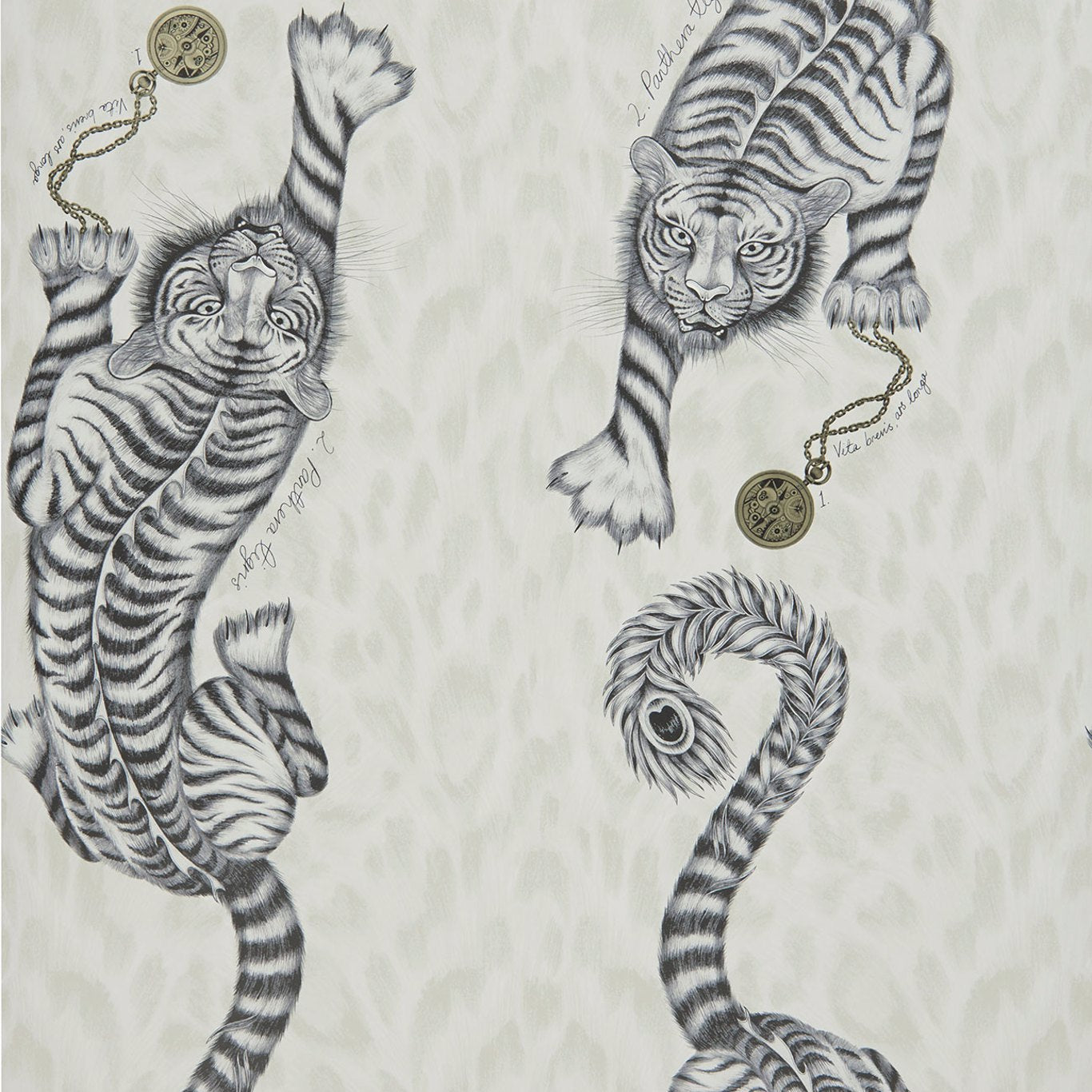 Clarke & Clarke behang Tigris Monochrome W0105/02