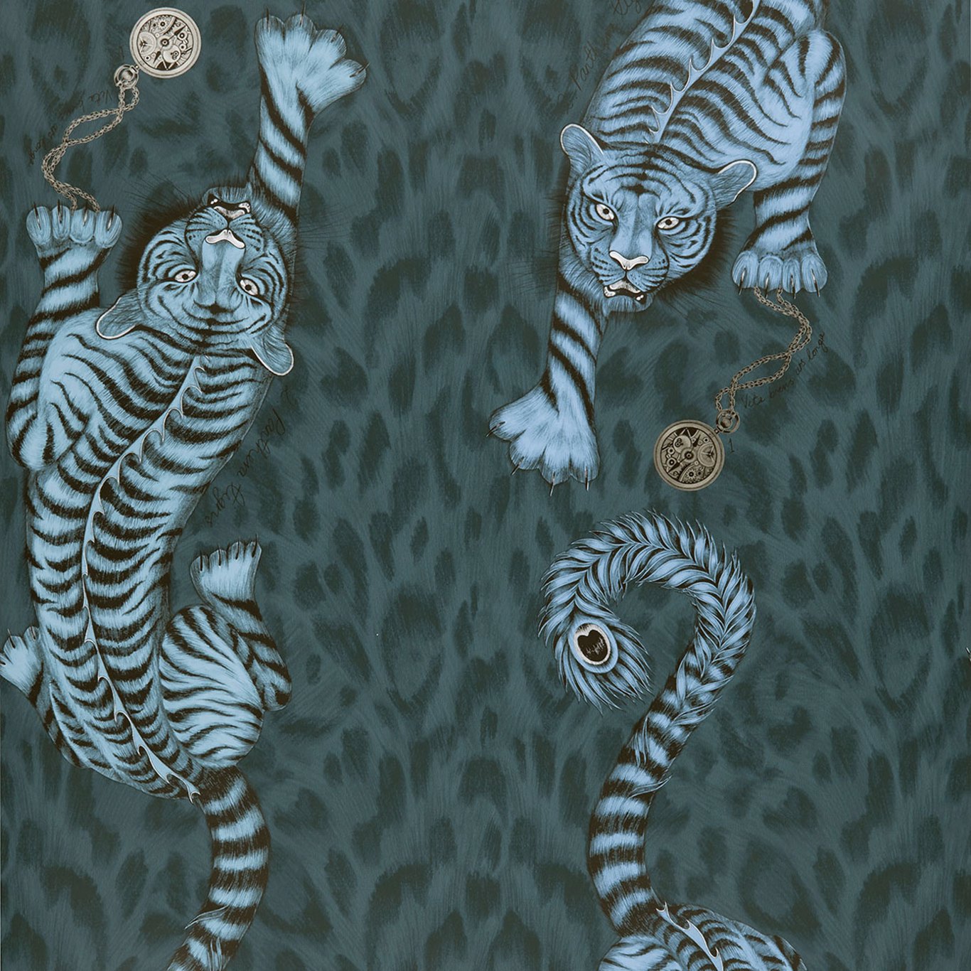 Clarke & Clarke behang Tigris Navy W0105/03