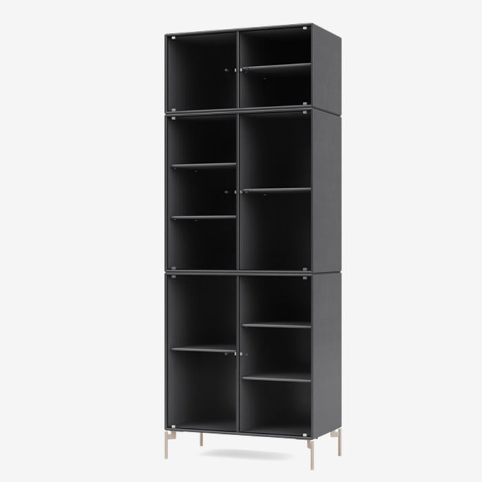Montana Ripple 4 Vitrine cabinet coal, zwart