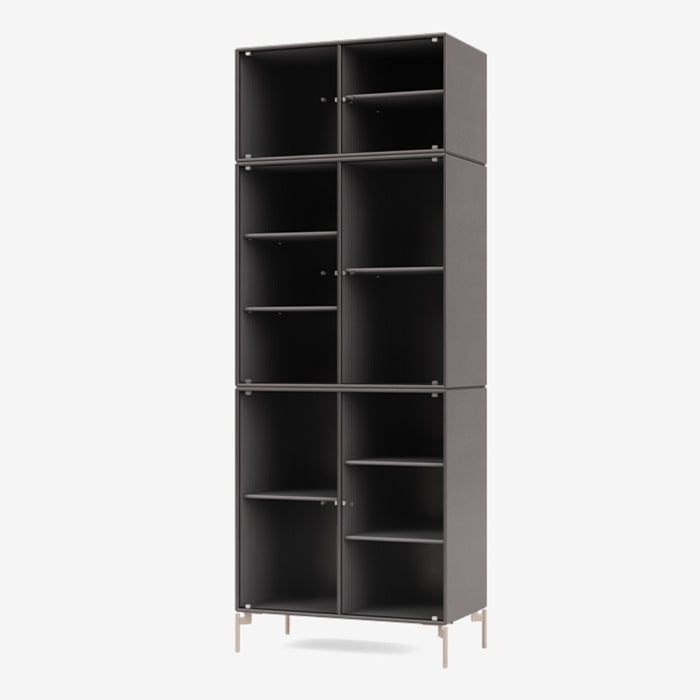 Montana Ripple 4 Vitrine cabinet, coffee, bruingrijs