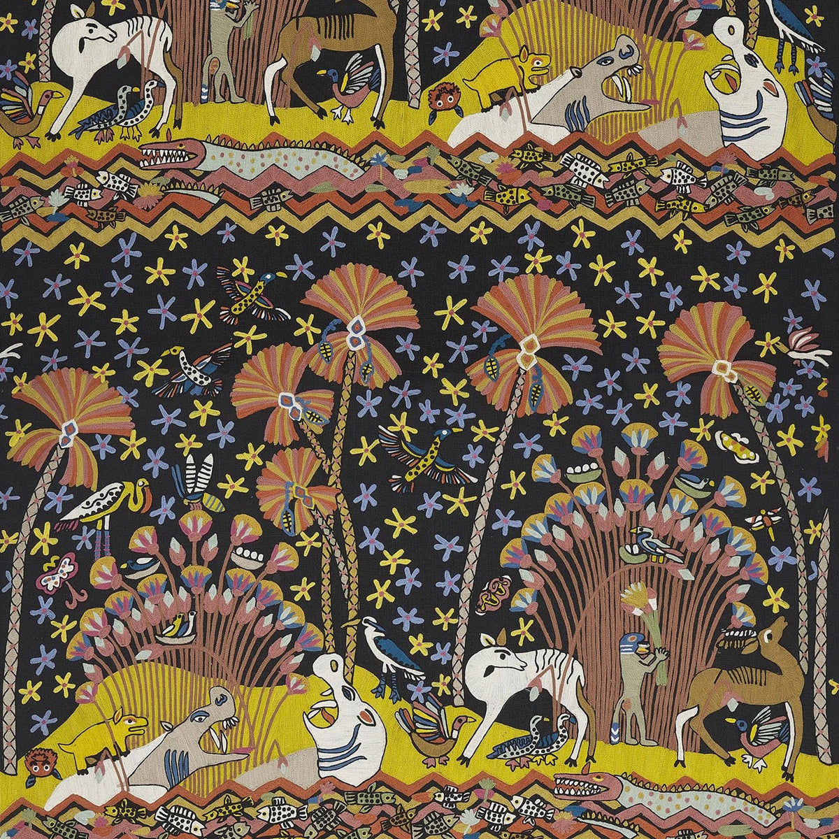 Pierre Frey stof Faune et Flore Terre F3658002