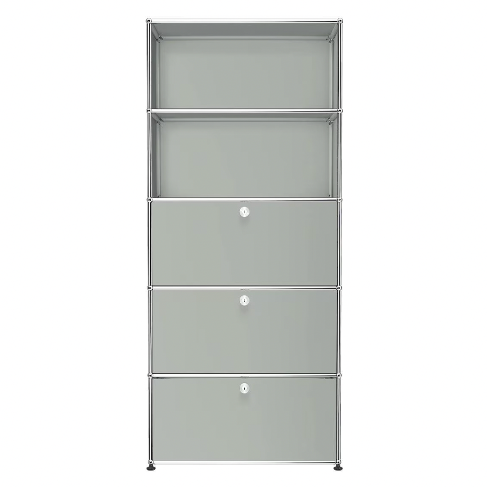 USM Haller R2 kast met werkplek licht gray
