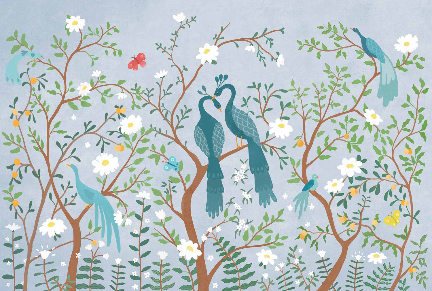 Coordonné behang Edo kids Aqua 9700131