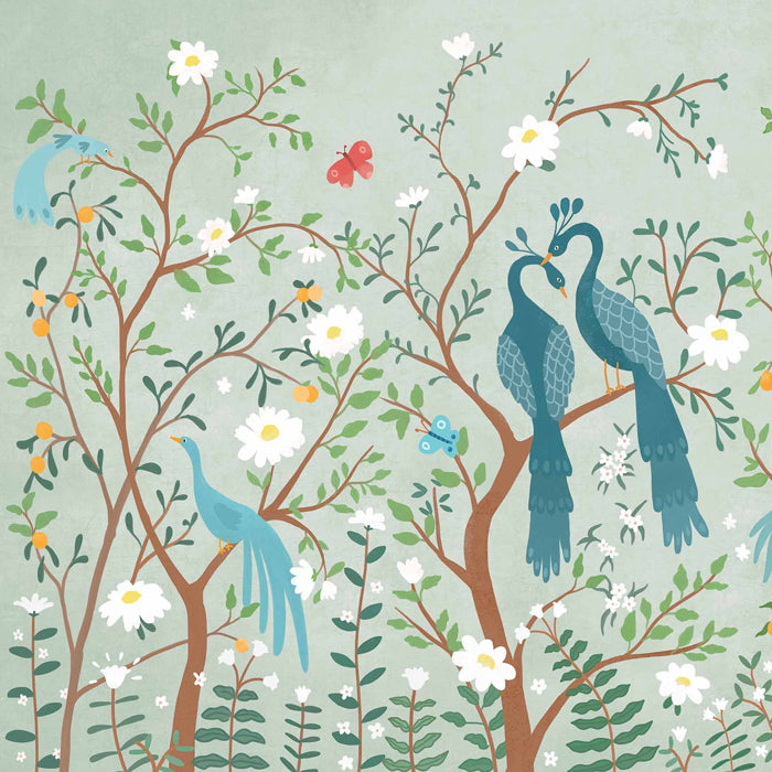 Coordonné behang Edo kids Mint 9700130