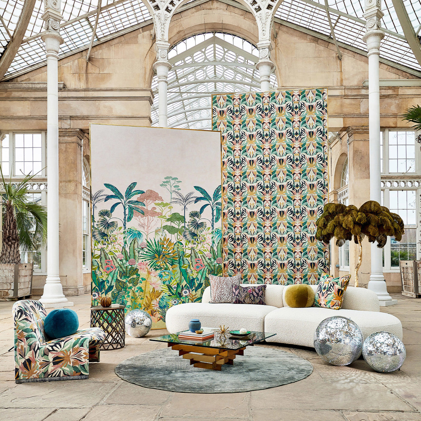 Harlequin stof Melora Positano/Succulent/Amber Light 120998