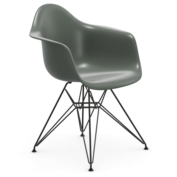 Vitra Eames DAR  re stoel zwart onderstel