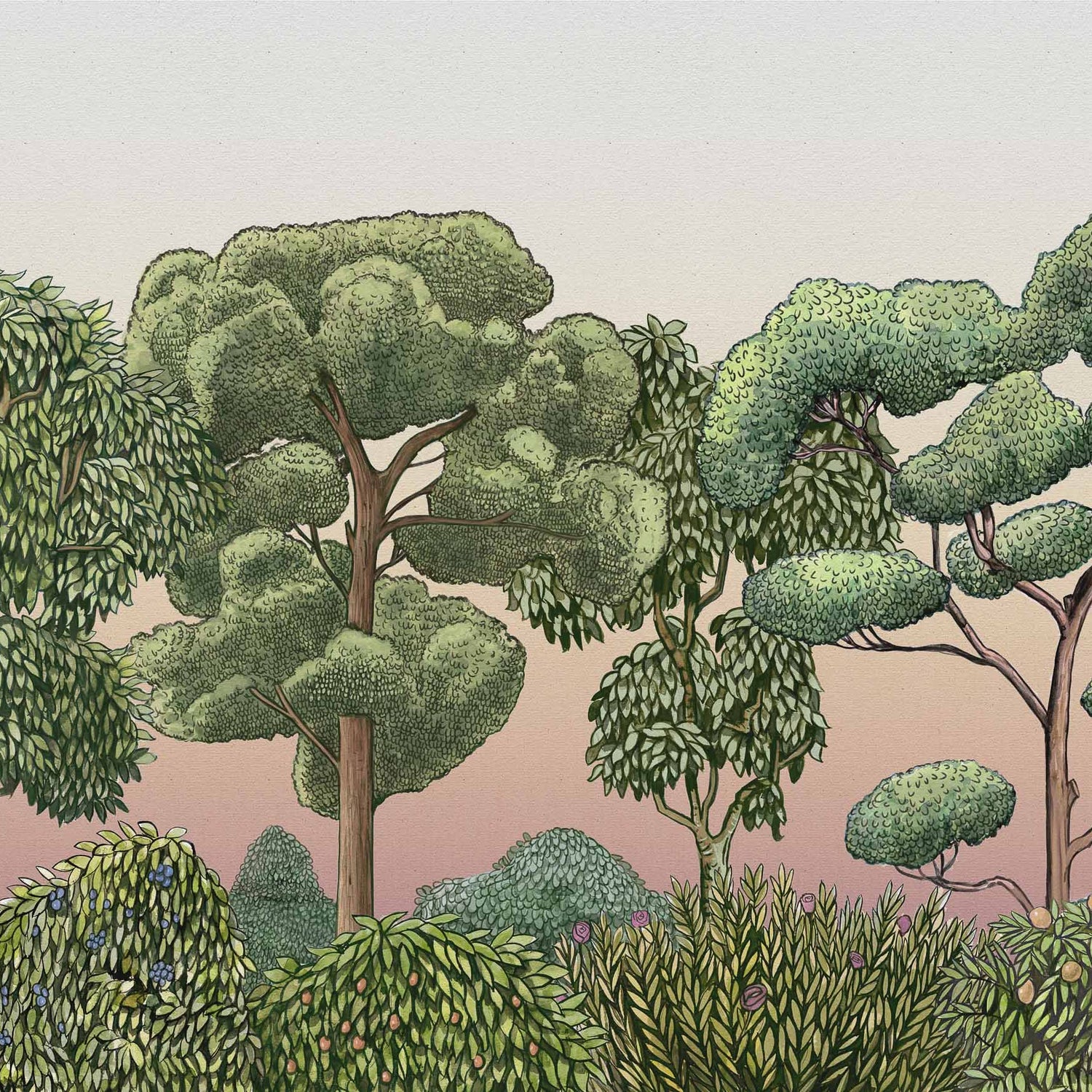 Coordonné behang Green Forest Dawn 9700091