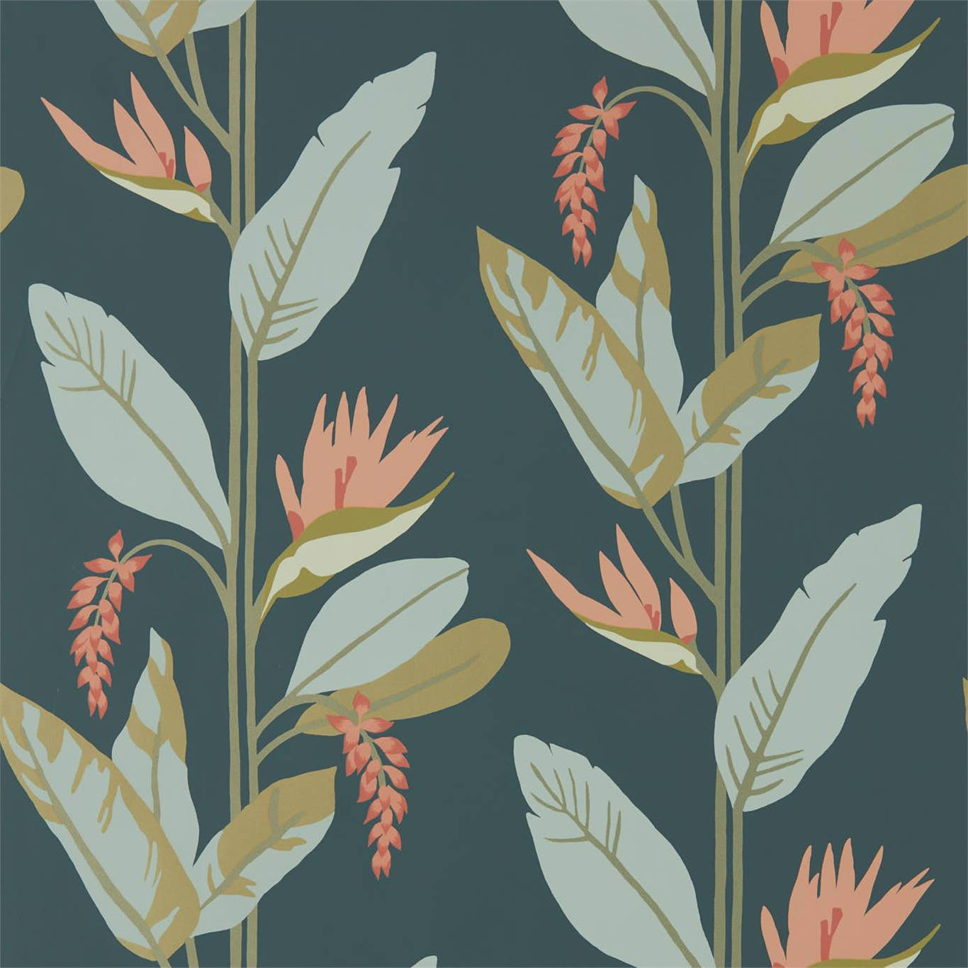 Harlequin behang Lleny Ink/Coral/Seaglass 112236