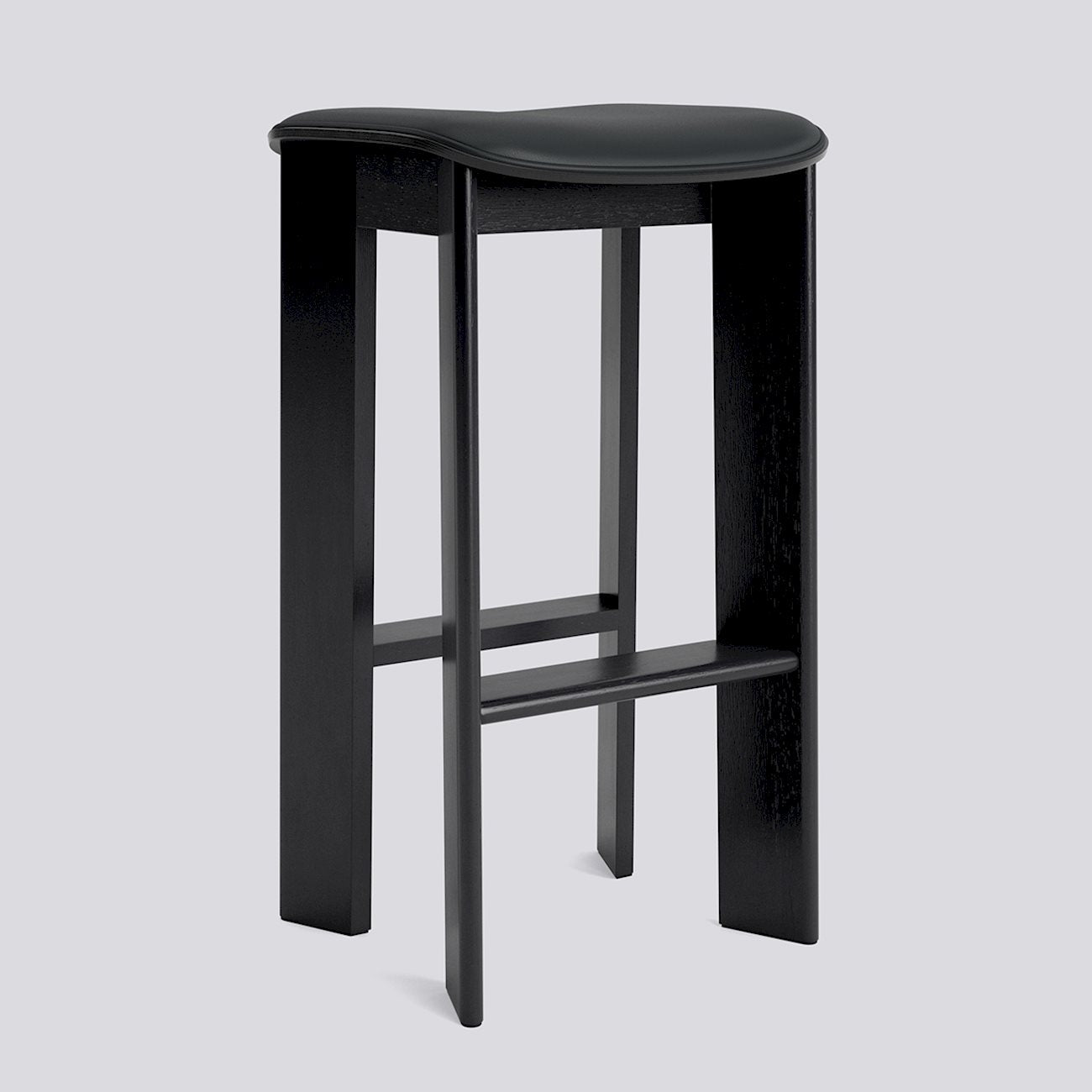 HAY Chisel 30 Bar Stool High H75 zwart gelakt eiken Grano Black