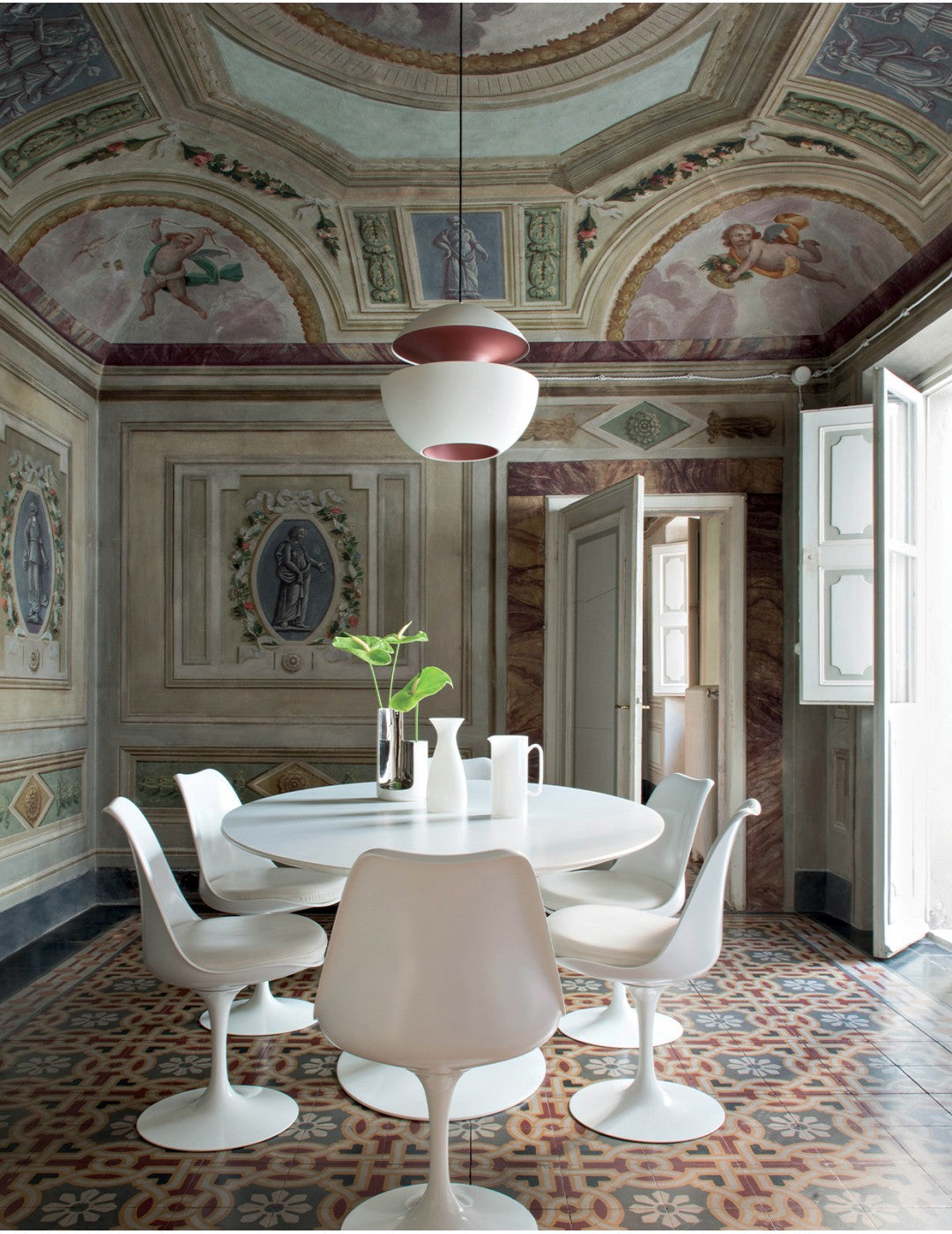 DCW éditions Here Comes the Sun Ø25 hanglamp koper wit