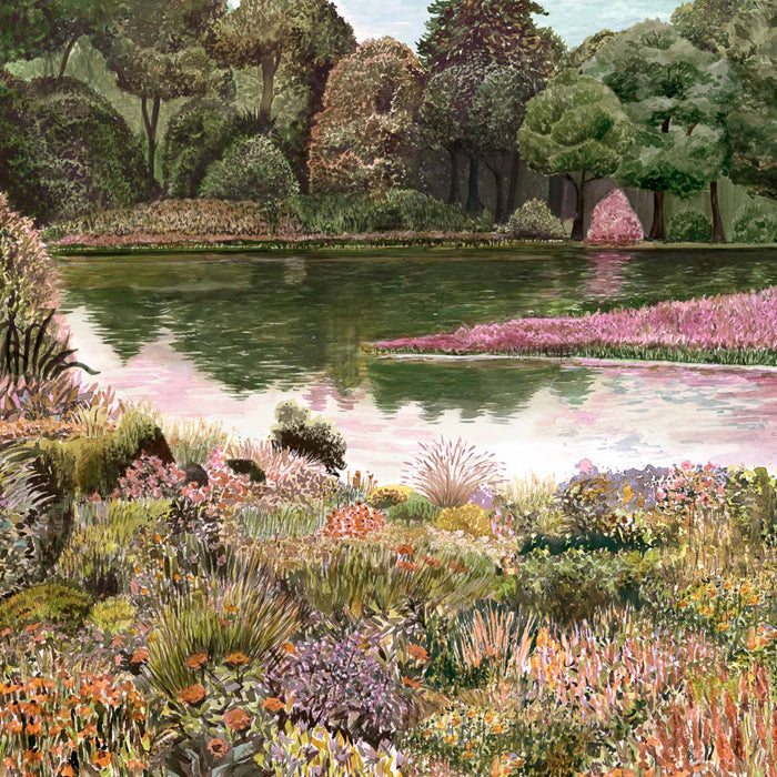 Coordonné behang Jardín del Espejo Otoño A00639