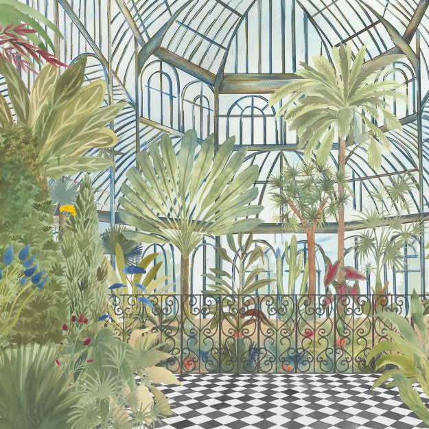 Les Dominotiers behang Jardin D&