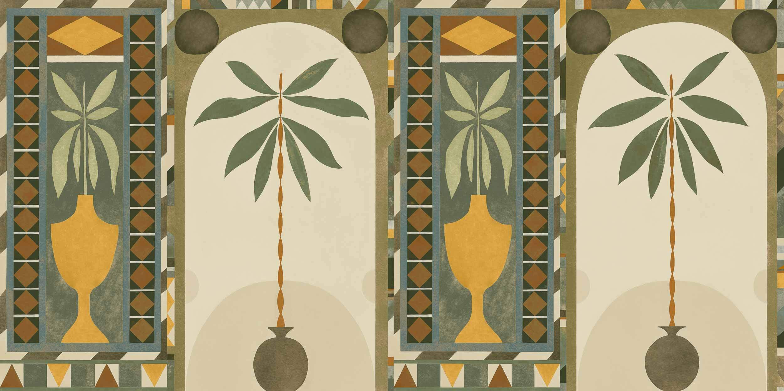Tres Tintas behang jungle arches Green M5101-4