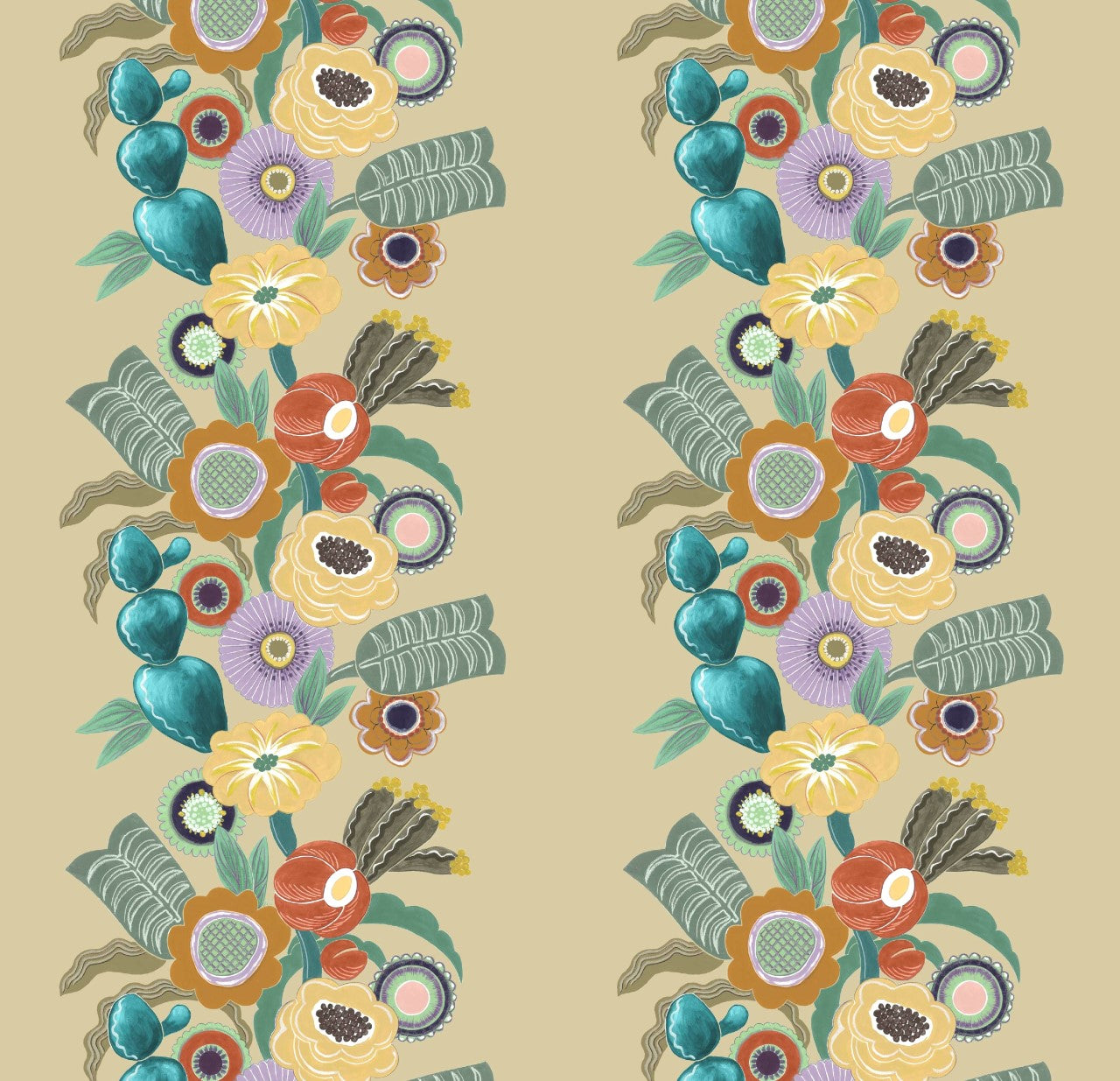 Karin Sajo stof Bouquet KS 152 - Argile