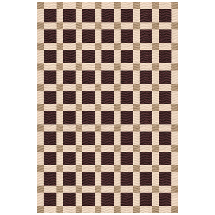 Layered Plum Sesame Jute vloerkleed