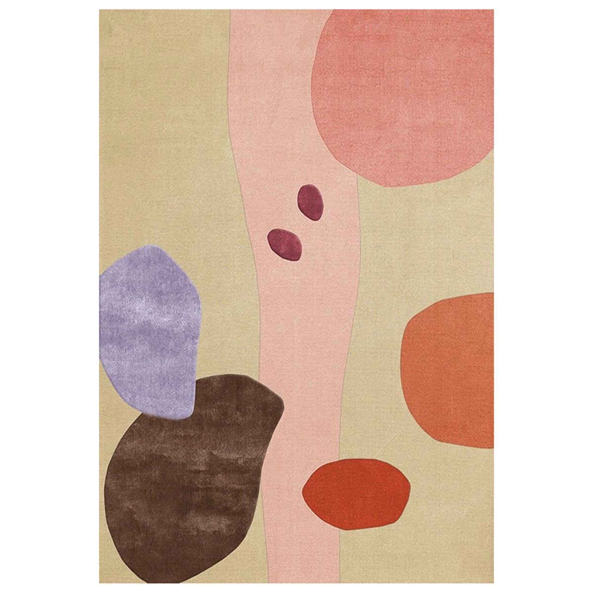 Layered magical garden wool vloerkleed