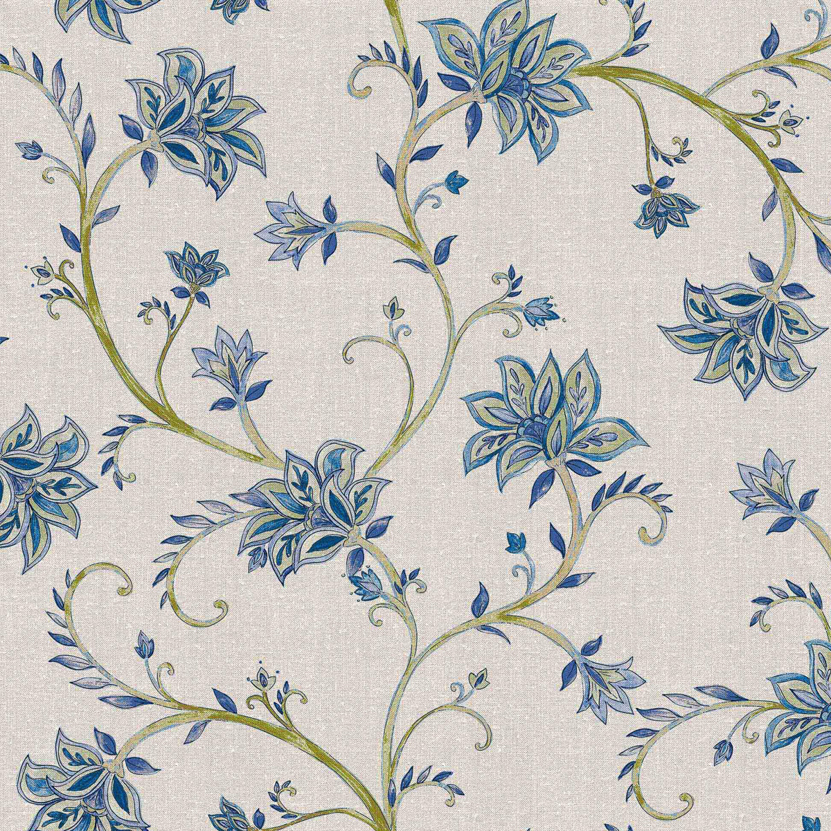 Coordonné behang Lily Blue B00332