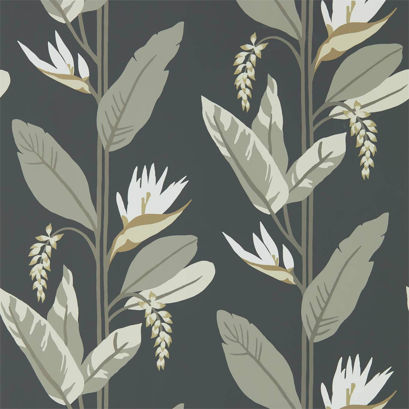 Harlequin behang Lleny Jet/Stone/Gold 112265