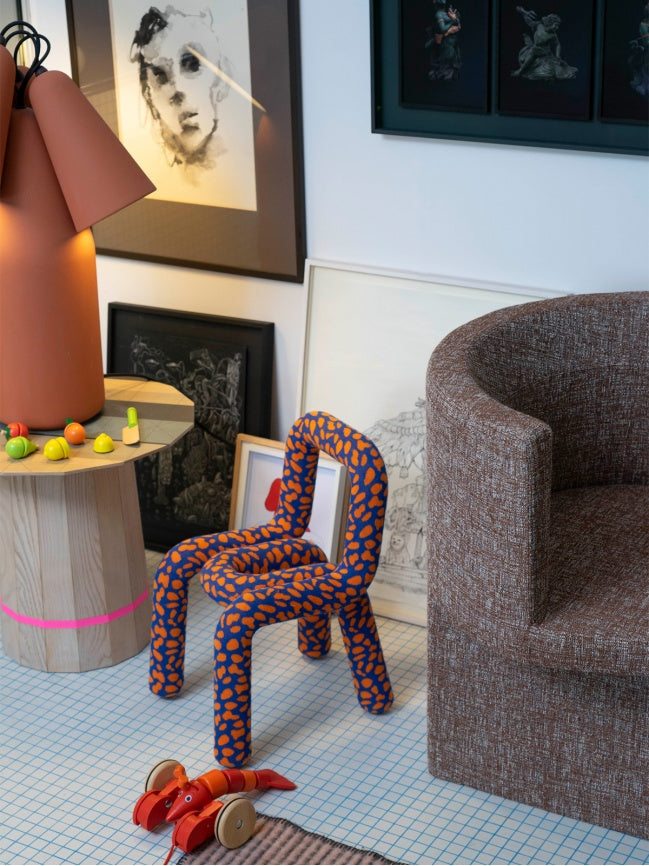 Moustache Mini Bold kids chair print