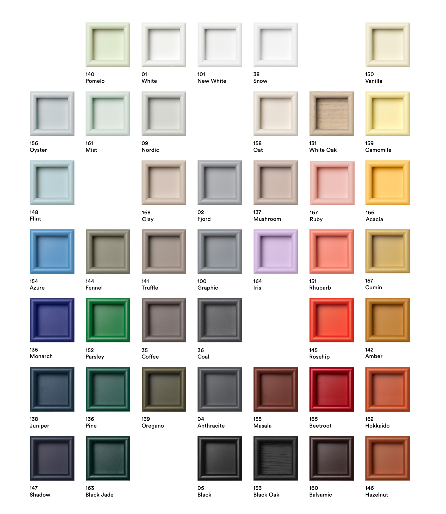 Monatana cabinet kleuren