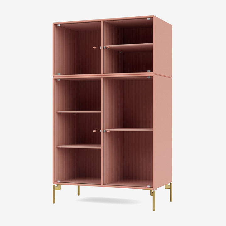 Montana Ripple 3 Vitrine cabinet rhubarb