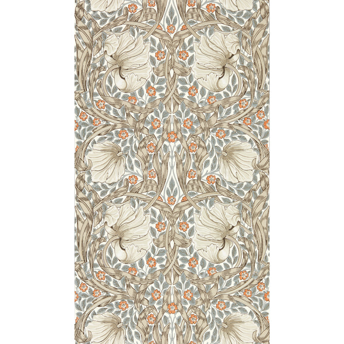 Morris and Co behang Pimpernel Linen/Coral 217364