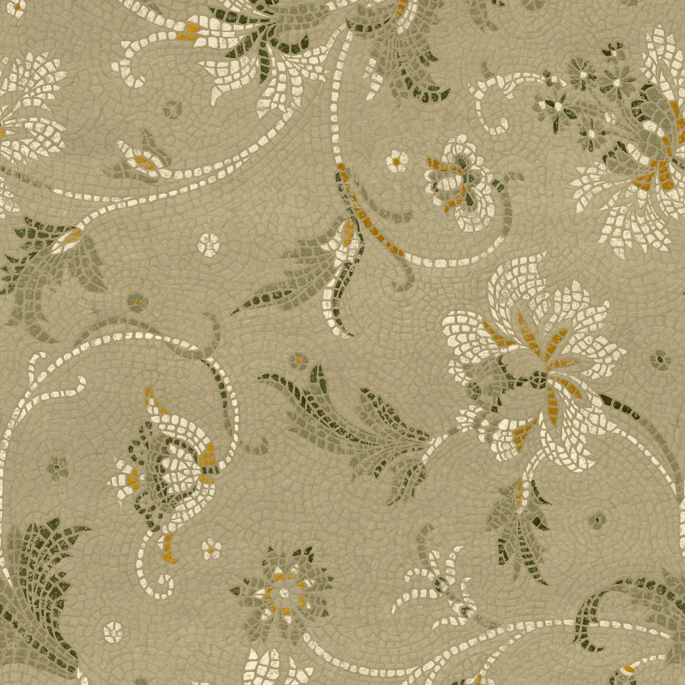 Coordonné behang Mosaicum Matcha B00617