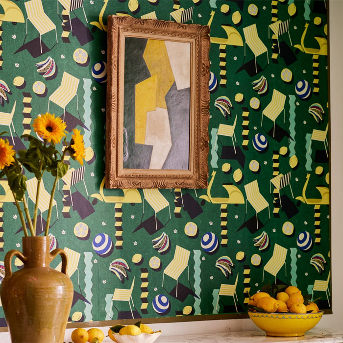 Mind the Gap behang Moto Bello Green WP20852