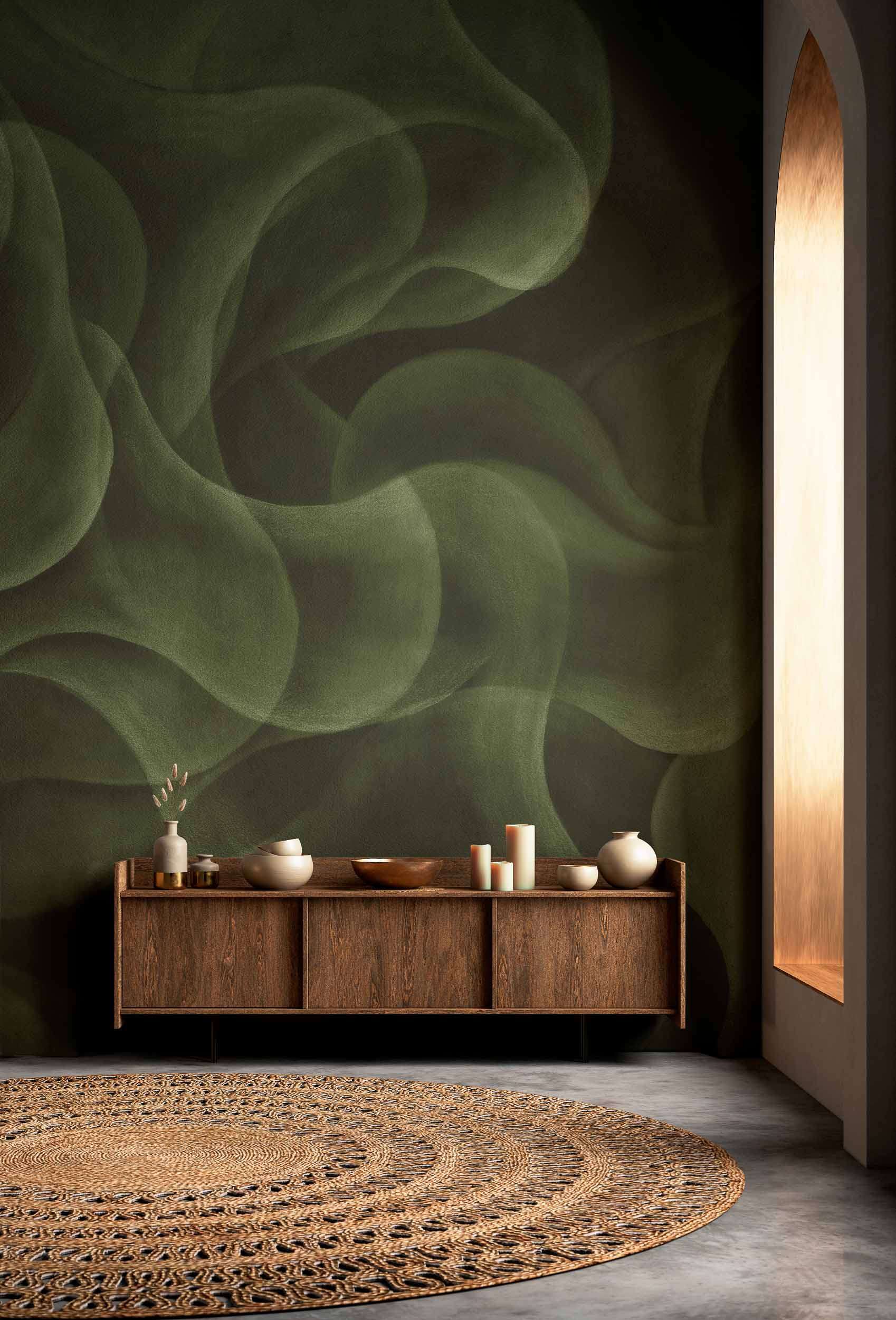 Coordonné behang My cave Green A00937