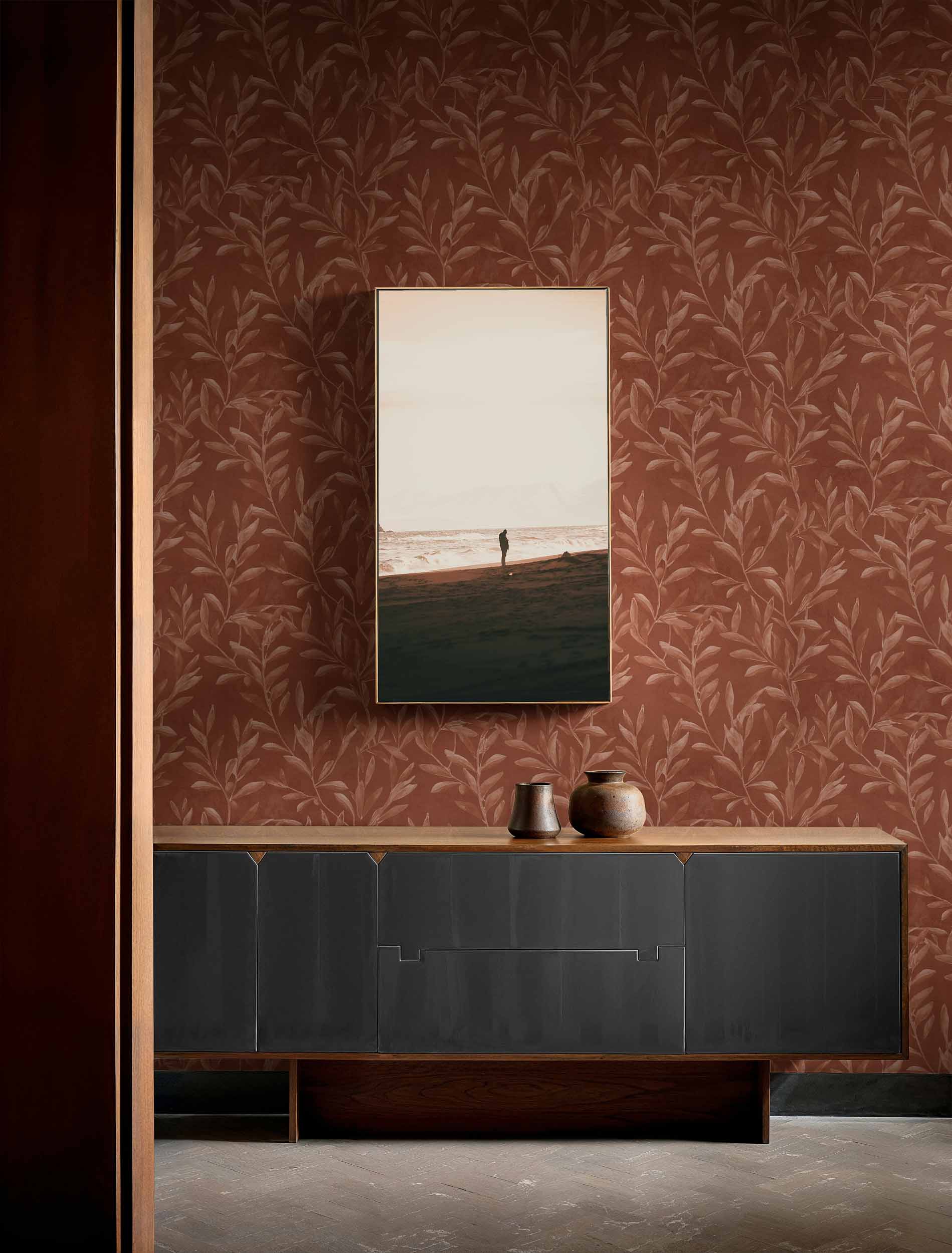 Coordonné behang Olivetum Clay B00632