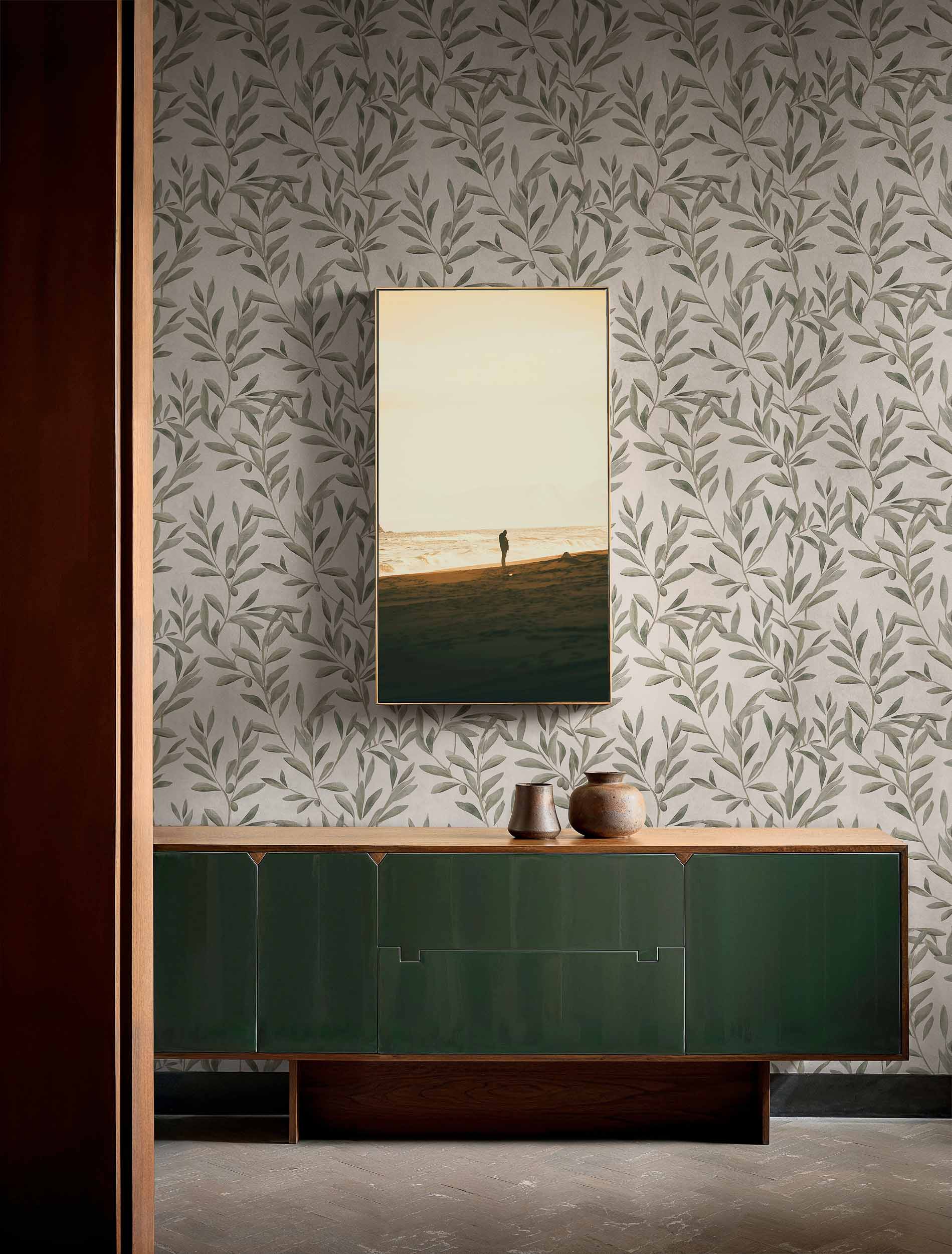 Coordonné behang Olivetum Matcha B00631