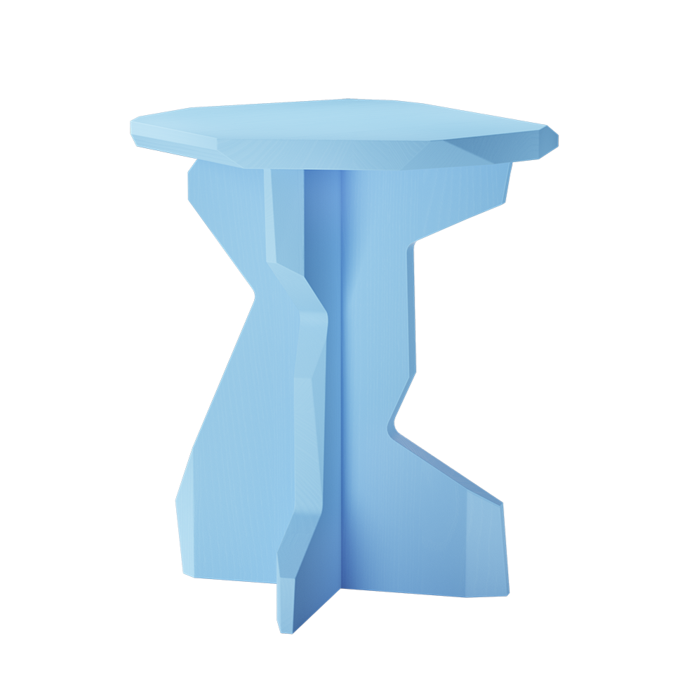OUT Fels stool kruk/bijzettafel light blue