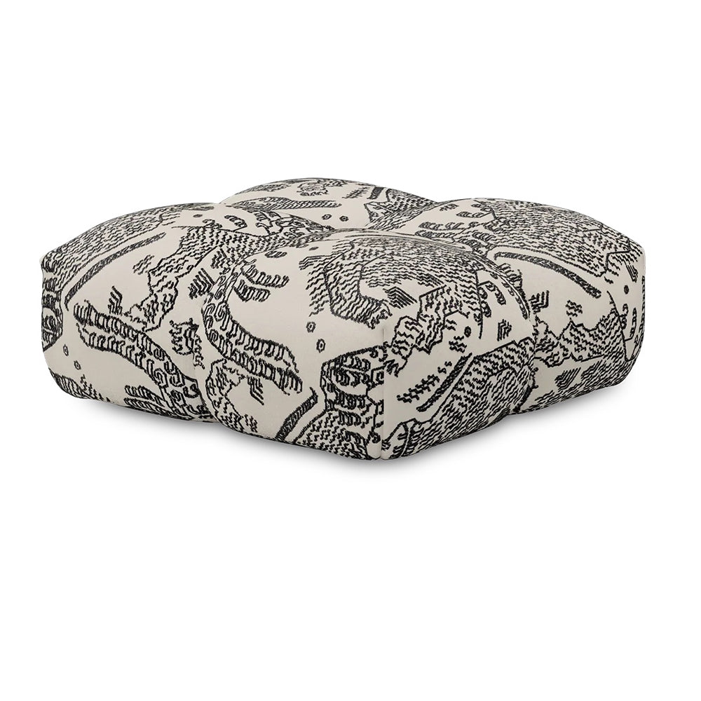 OUT Objekte Unserer Tage Sander Sofa Pouf Large fabric Dedar Tiger Mountain Col. 001