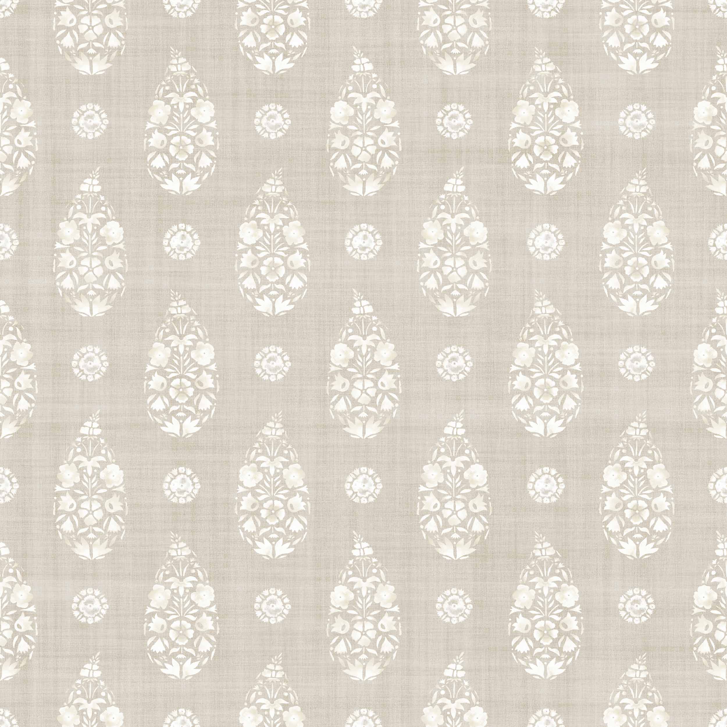 Coordonné behang Paisley Taupe B00328