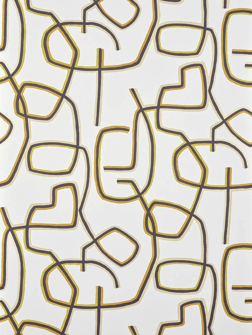 Pierre Frey behang Craphic Ocre FP070001