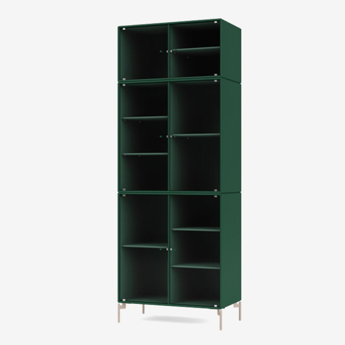 Montana Ripple 4 Vitrine cabinet pine, donkergroen