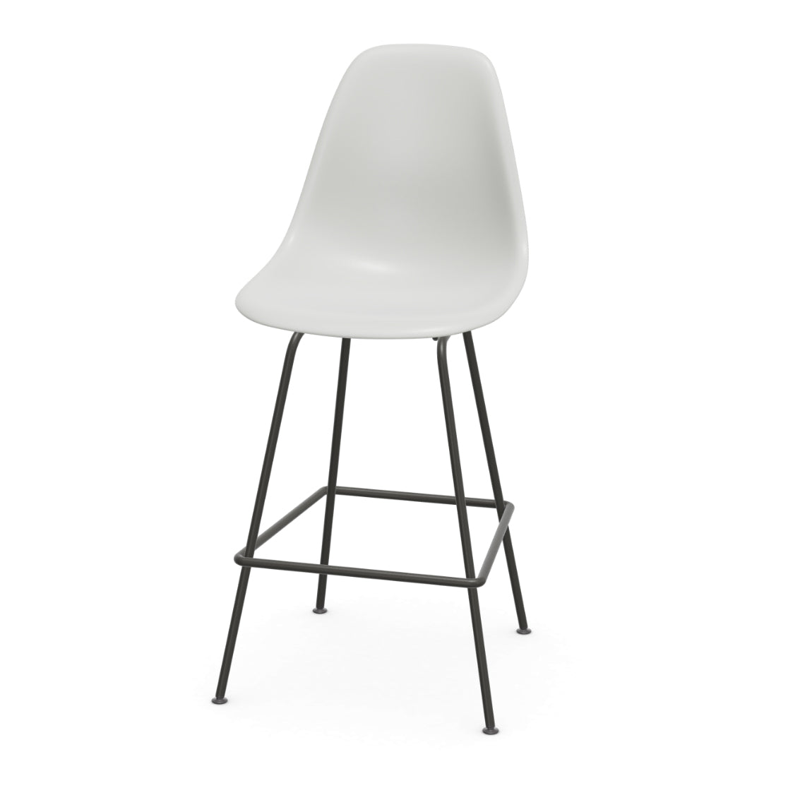 Vitra Eames plastic stool RE medium met gepoedercoat onderstel