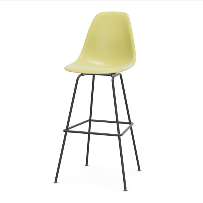 Vitra Eames plastic stool RE hoog met gepoedercoat onderstel