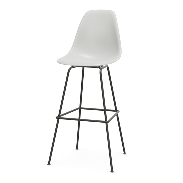Vitra Eames plastic stool RE hoog met gepoedercoat onderstel